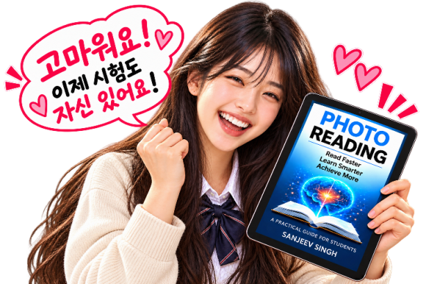 Korean student excited about Photo Reading
